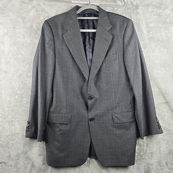 Hicky‎ Freeman Sport Coat Mens 38R Loro Piana Tasmanian Super 120s Gray Blazer